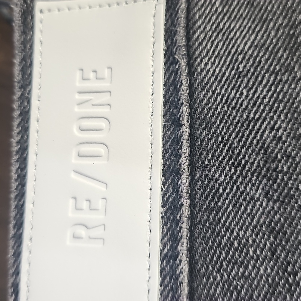 Re/Done Charcoal Straight Jeans - Picture 3 of 7